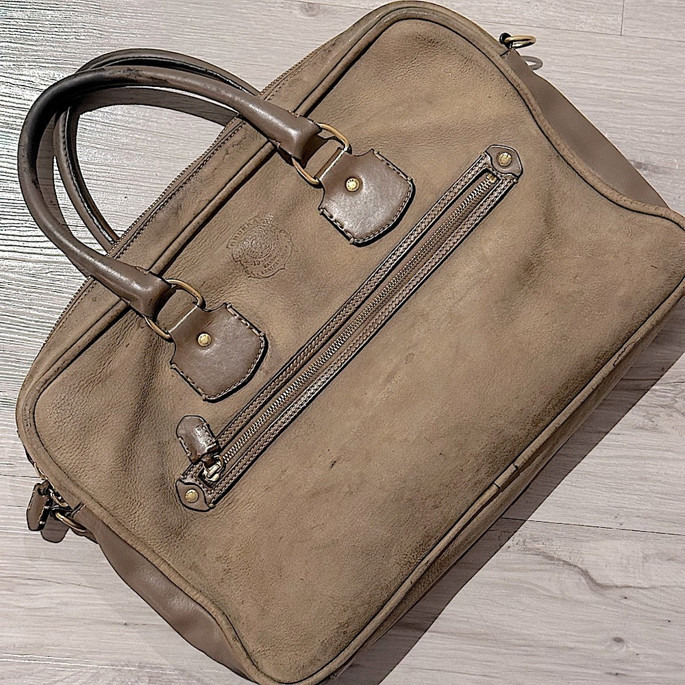 Ghurka Briefcase Bag “The Vestry” Tan - Made in Italy